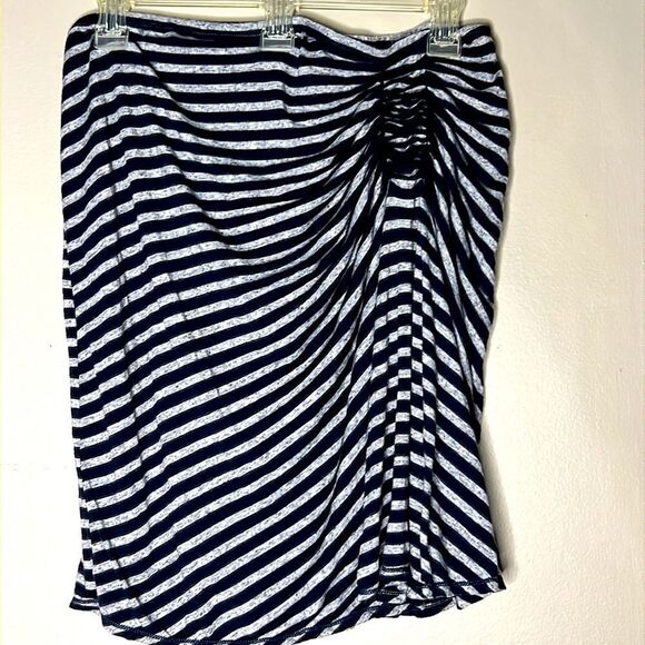 Studio M Womens Skirt Size L Pull On Casual Drape Rushing Wrap Look Stretch - Picture 3 of 8